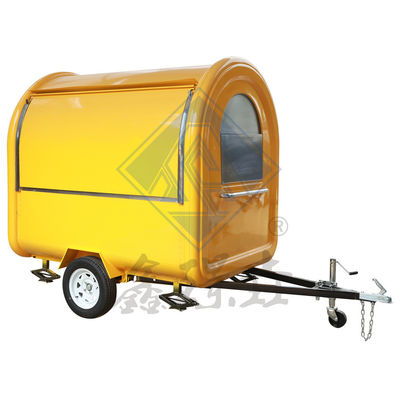 Snack de venda automática industrial 220CM Caminhão de alimentos móvel com cobertura e design de modelo redondo