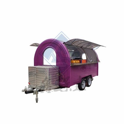 Caminhão de alimentação móvel de eixo único ou duplo com cobertura e equipamento de cozinha personalizado
