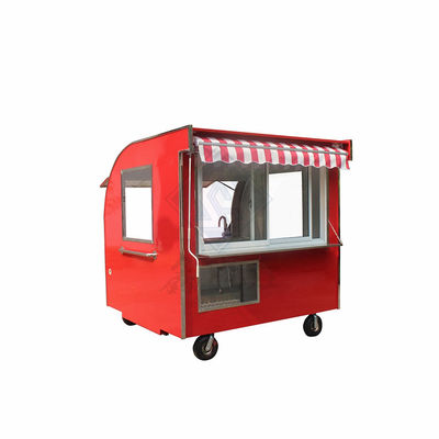 Caminhão de alimentação móvel de modelo redondo industrial personalizado com eixos duplos e dossel