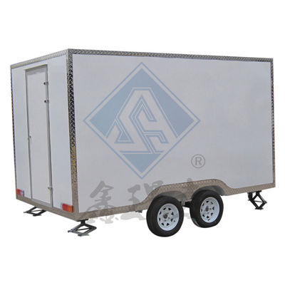 Caminhão de alimentos móvel de 1000 kg com eixos simples / duplos e design de dossel personalizado