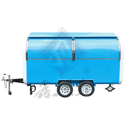 Caminhão de alimentação móvel de 1000 kg com dossel de cor personalizada modelo redondo de eixos simples / duplos