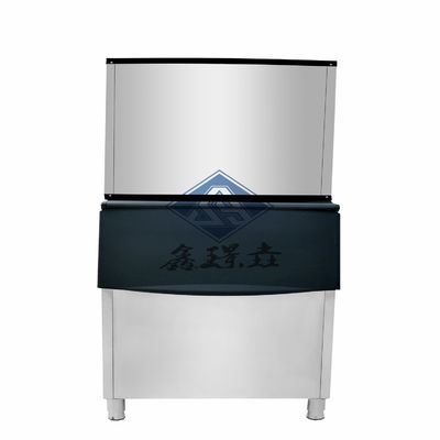 Máquina de fabricação automática de cubos de gelo industriais com capacidade de 1000P e armazenamento de 500KG