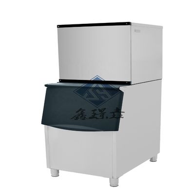 Máquina automática de fabricação de cubos de gelo 350P 159kg/dia de aço inoxidável 304