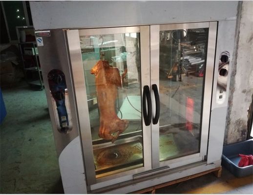 Eletrodoméstico de cozinha de estilo avançado de gás autônomo duas lâmpadas rotisserie para ovelhas e porcos
