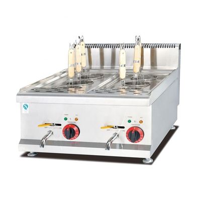Elegante Cozinha de pasta a gás de aço inoxidável para equipamentos de cozinha de restauração