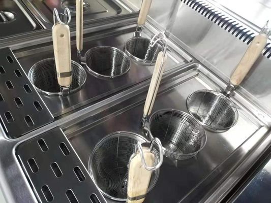 Elegante Cozinha de pasta a gás de aço inoxidável para equipamentos de cozinha de restauração