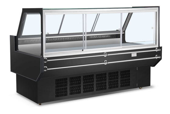 Aço inoxidável 201 Material Deli Cooler para Refrigerador de Exibição de Carne do Supermercado