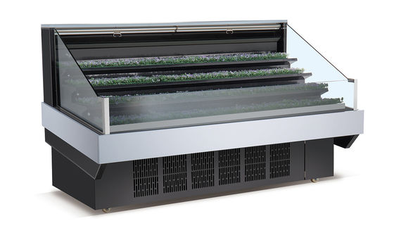 Aço inoxidável 201 Material Deli Cooler para Refrigerador de Exibição de Carne do Supermercado