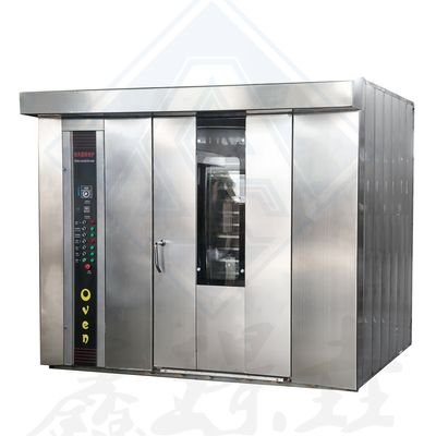 Máquina de processamento de alimentos 68 bandejas Forno rotativo automático com função de vapor