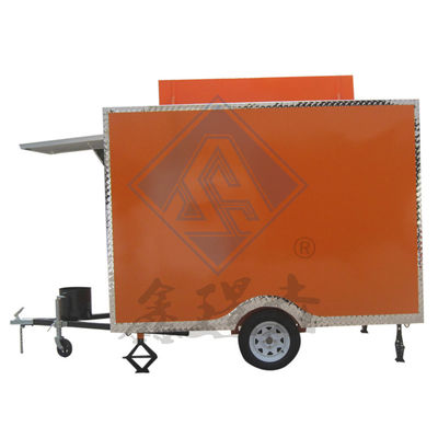 Caminhão de alimentação móvel Industrial Square 250CM com eixos simples/duplos e design bonito
