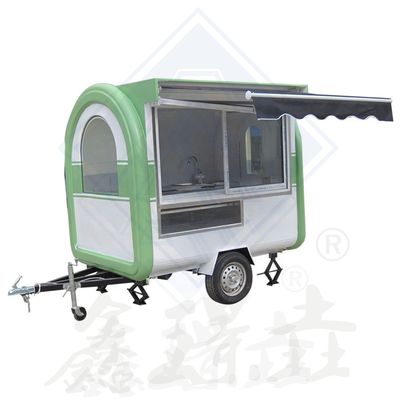 Caminhão de alimentação móvel de eixo único de 250 cm personalizado com carrinho de reboque de serviço de alimentação