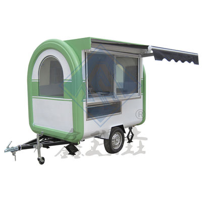 Caminhão de alimentação móvel de eixo único de 250 cm personalizado com carrinho de reboque de serviço de alimentação