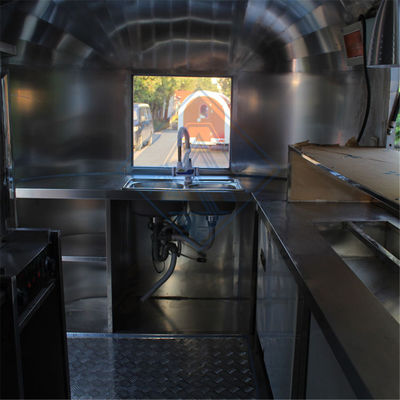 Design móvel personalizado de aço inoxidável caminhão de alimentos industrial 4M eixos simples / duplos