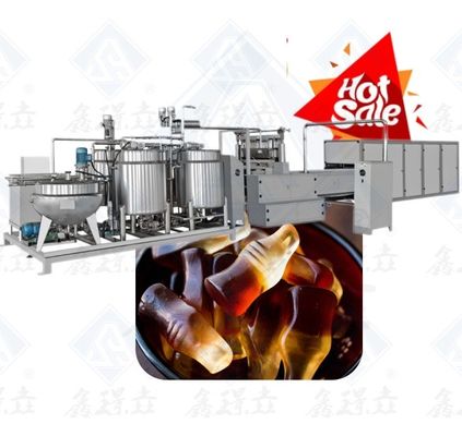 150-600 kg/h Máquina de fabricação de gomas de doces e geleias de urso mole com material de aço inoxidável