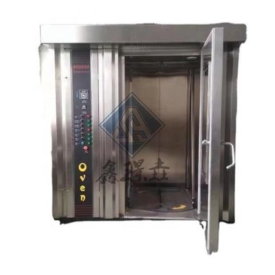 Forno rotativo automático a base de água 16/32/68 bandejas de gás diesel elétrico para pão biscoito bolo