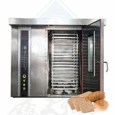 Forno rotativo a gás elétrico diesel para assar 68 bandejas