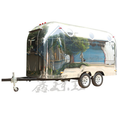 450CM Single/Double Axles Design Food Truck móvel com aço inoxidável e peças de reposição