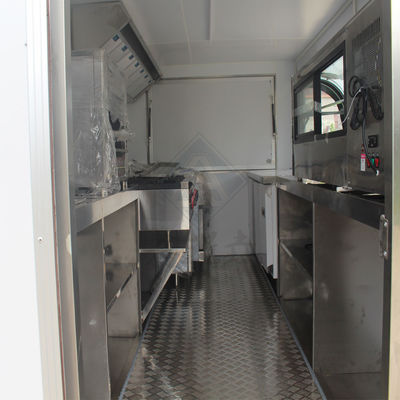 Outdoor Street Vending 400CM Single/Double Axles Food Truck Móvel com Design Bonito