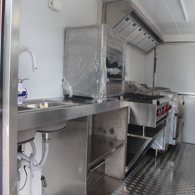 Outdoor Street Vending 400CM Single/Double Axles Food Truck Móvel com Design Bonito