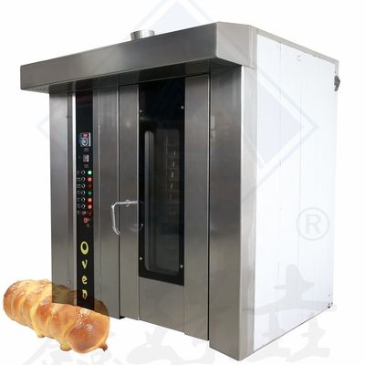 Máquina de panificação de um passo rotativa 32 bandejas Eletrônica Biscoito Bolo Pão Automático Forno rotativo
