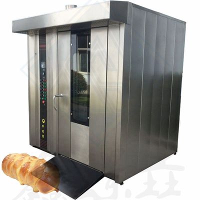 Máquina de panificação de um passo rotativa 32 bandejas Eletrônica Biscoito Bolo Pão Automático Forno rotativo