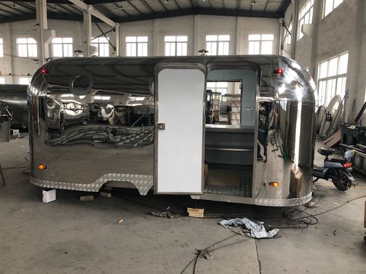 Carrinho de cachorro-quente de roda rodoviária, caminhão de comida móvel, reboque com restaurante totalmente equipado