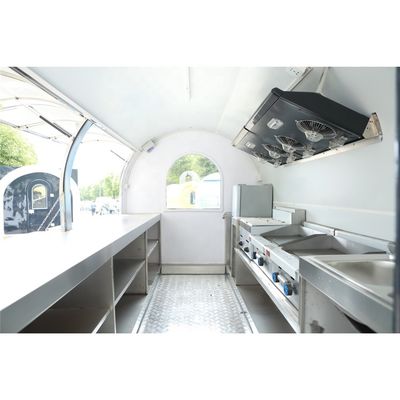 Caminhão móvel de cachorro-quente, café e comida 5.8M Duplo eixo Nice Design Industrial Round Model