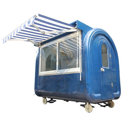 Outdoor Street Vending 3.5M Double Axle Food Truck Móvel com Canopy e Nice Design
