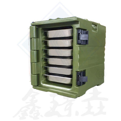 90L de aço inoxidável PE chafing prato aquecedor de alimentos para moldagem rotacional caixa isolada