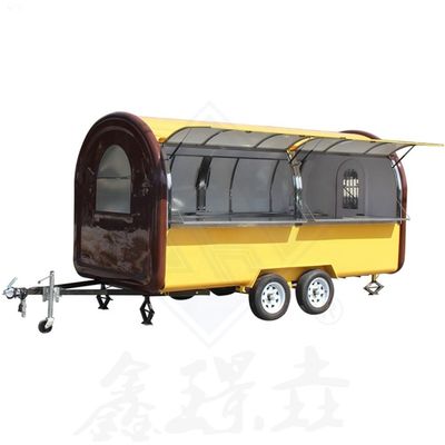 5M Duplo Eixo Bonito Design Personalizado Food Snack Truck Industrial Round Model Mobile
