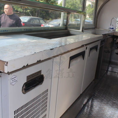 1000 kg Carrinho de comida móvel de gelados de gofre para necessidades de lanches