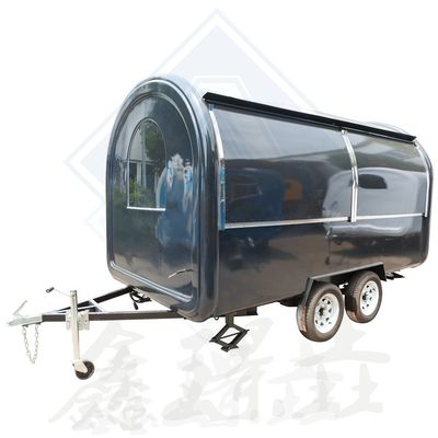 US Standard Truck Mobile Food Cart Kiosk com aço inoxidável e vidro temperado