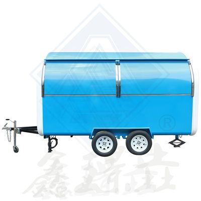US Standard Truck Mobile Food Cart Kiosk com aço inoxidável e vidro temperado