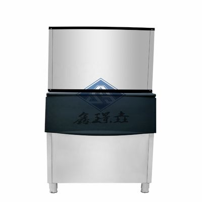 Máquina de fabricação de cubos de gelo industriais com capacidade de armazenamento de 450 kg e projeto automático