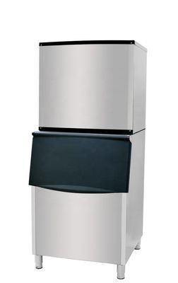 Máquina de fabricação de cubos de gelo industriais com capacidade de armazenamento de 450 kg e projeto automático