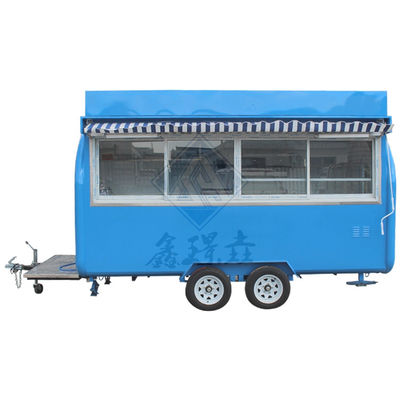 400CM Duplo Eixo Móvel Modelo Redondo Industrial Personalizado com Canopy Coffee Food Truck