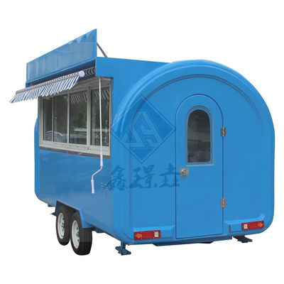 400CM Duplo Eixo Móvel Modelo Redondo Industrial Personalizado com Canopy Coffee Food Truck