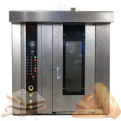380V 50Hz máquina de panificação de pão de alta produtividade 32 bandejas de gás diesel forno rotativo
