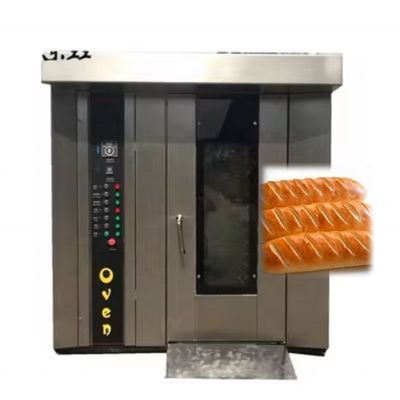 16 bandejas máquina de panificação de pão com vapor para padaria forno de estante rotativo de aço inoxidável