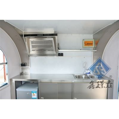 Caminhão de comida multifuncional Caminhão de comida rápida com cozinha completa e cozinha de corrente aérea