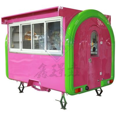 Pequeno carro móvel de comida para venda de rua ao ar livre Equipamento de fast food