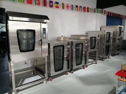 Processamento de pão Economia de energia Forno de convecção de ar quente Industrial 8 bandejas Forno de pão