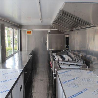 Caminhão de comida personalizado de aço inoxidável de 1000 kg com equipamentos completos de cozinha de restaurante