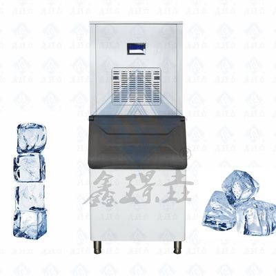 Sanyo Compressor Alimentado Cubo de aço inoxidável fabricante de gelo para produção rápida de gelo