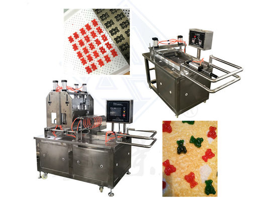 1.5KW Chocolate Toffee Lollipop Gummy Bear Machine para 50kg/h de fabricação industrial de doces