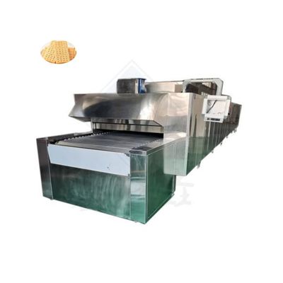 Forno de 500 kg/h Biscoitos Crisp Duros Cupcake Automático Túnel Elétrico Forno 7m