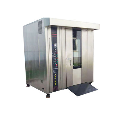 64 bandejas bolo redondo pão torrada equipamento de panificação forno rotativo com aço inoxidável