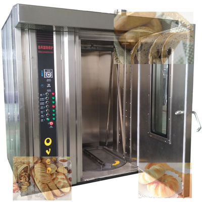 Máquina de fazer pão a gás elétrico diesel com função de vapor 32 bandejas Forno rotativo feito