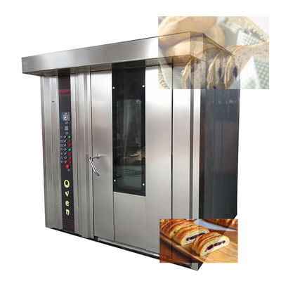 Máquina de fazer pão a gás elétrico diesel com função de vapor 32 bandejas Forno rotativo feito