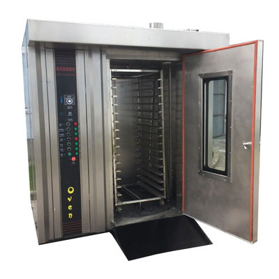 Forno giratório a gás de 32 bandejas, elétrico/diesel/gás, para a matéria-prima de farinha de panificação
